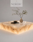 Sofabord Luma i Amber Onyx med Integreret Belysning