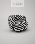 Design loungestol Sandro i zebra-polstring
