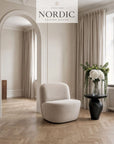 Design sidebord i mat finish, højde 50 cm, perfekt til loungestol