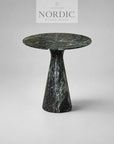Eksklusivt sidebord Venice i Verde San Denise marmor, H50 cm
