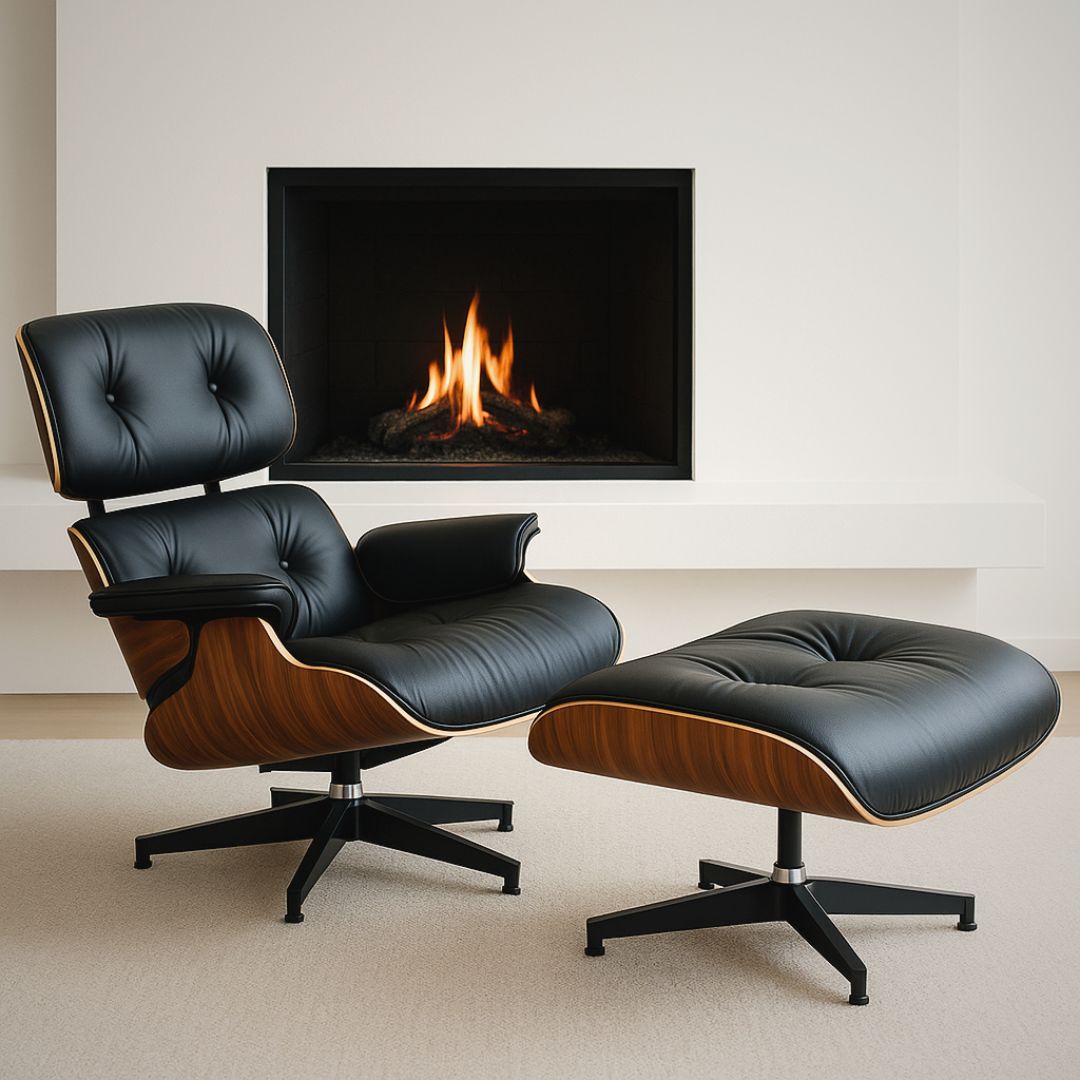 Loungestol_Stol_Boss_Sort_Læder_Og_Palisander_Med_Fodskammel