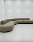 Moderne buet sofa Organica i luksuriøst stof