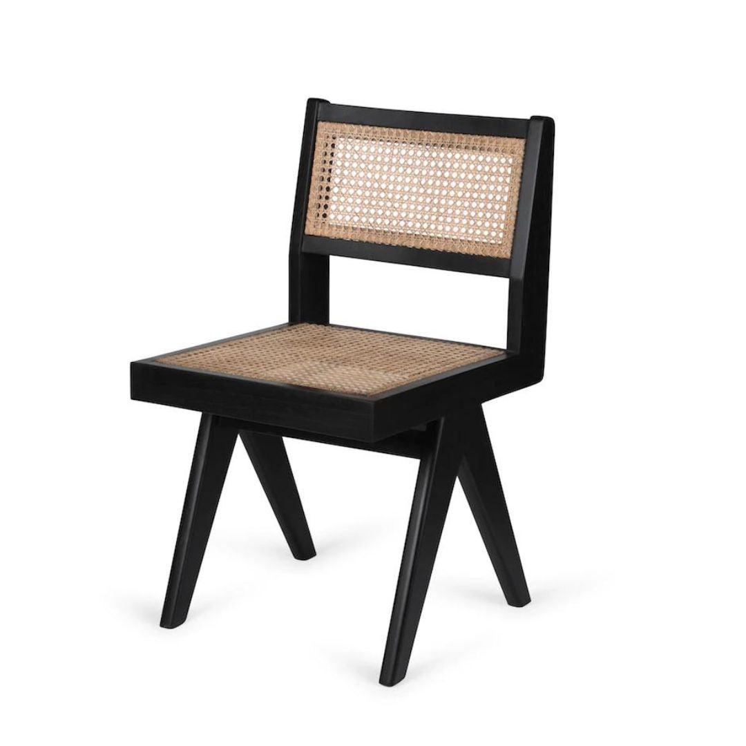 Stol_Rattan_Sort_Uden_Armlaen