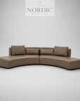 Elegant designsofa Arc i ægte læder med eksklusivt og moderne design