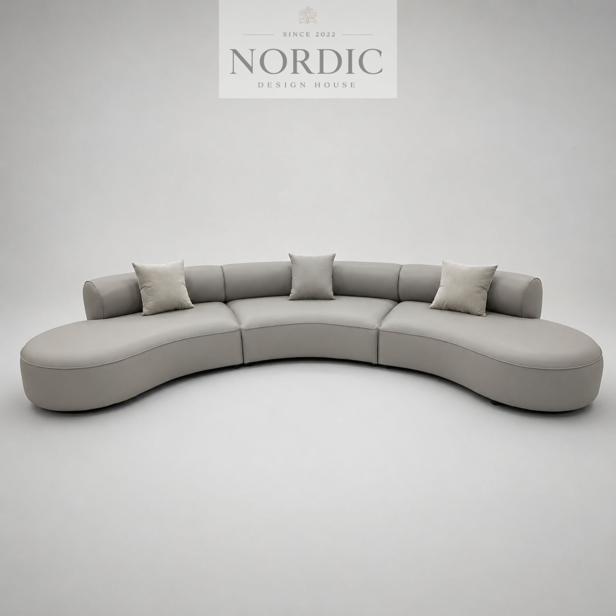 Luxury curved modular sofa with cushions for modern living room lounge