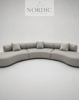 Luxury curved modular sofa with cushions for modern living room lounge