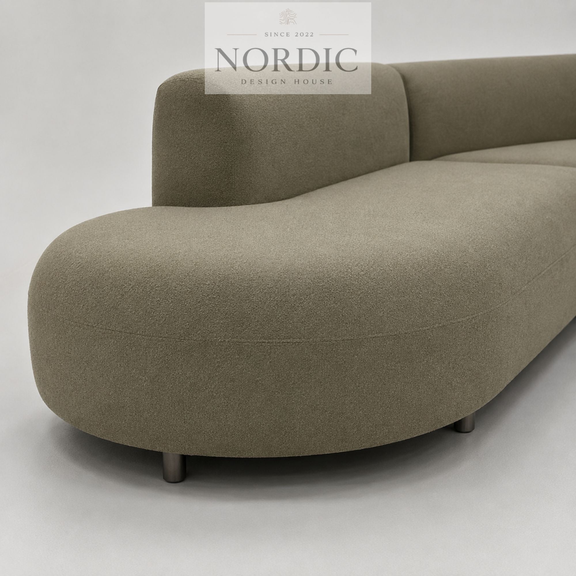 Luxury sofa for living room with soft seating comfort and modern curved design