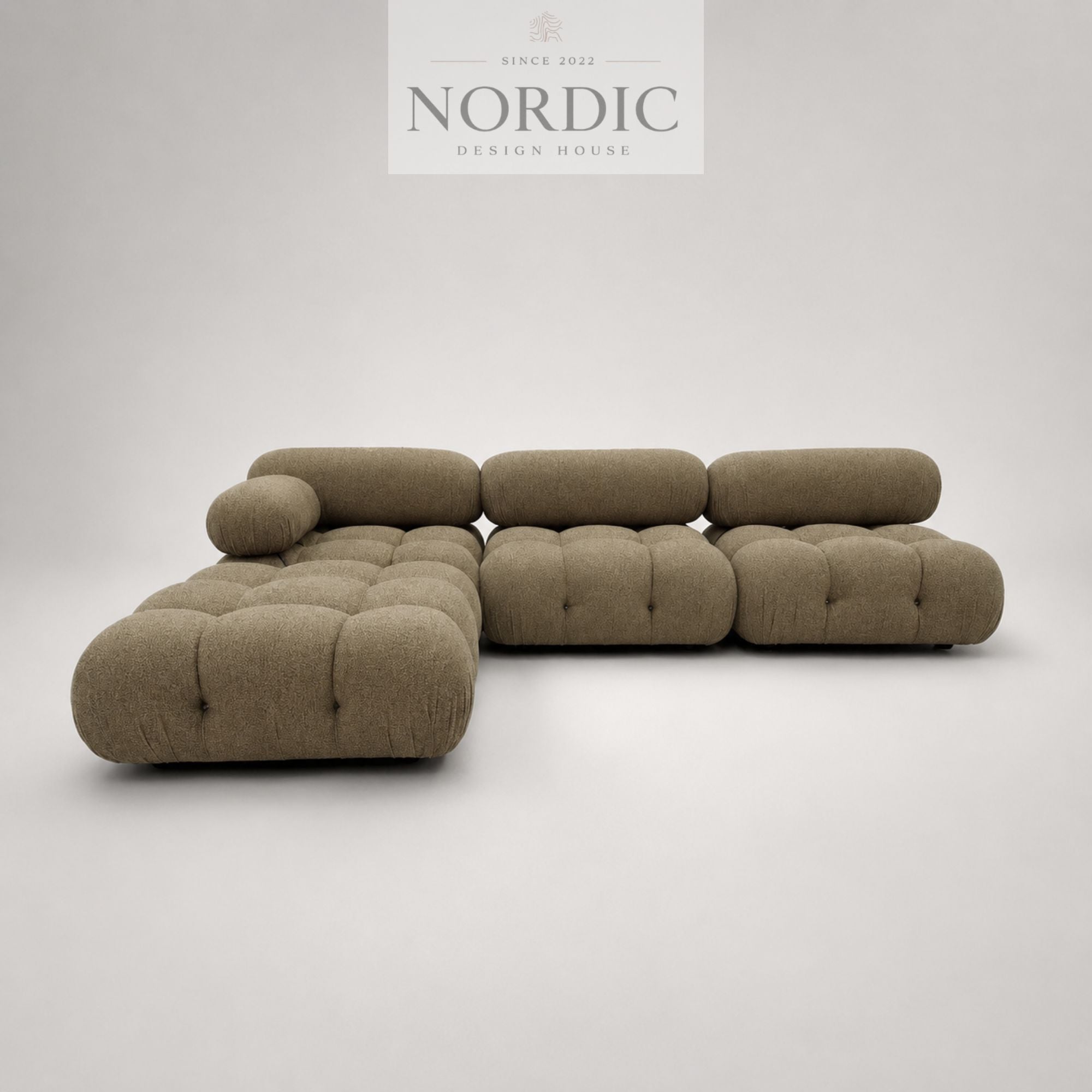 Bubble modulsofa i luksuriøst stof til moderne stue